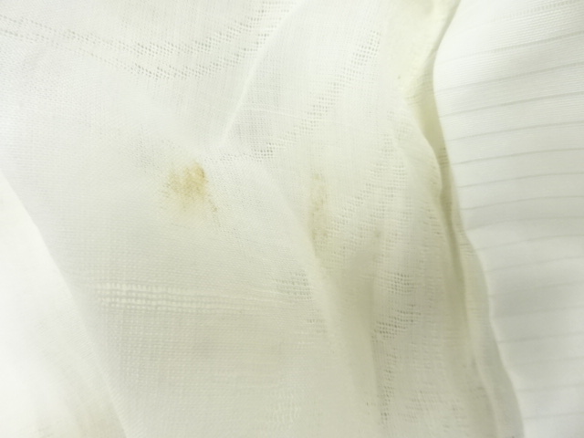  アンティーク　紗　透かし織　草花模様長襦袢